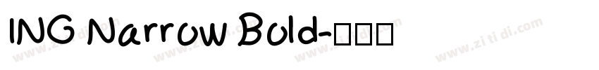 ING Narrow Bold字体转换